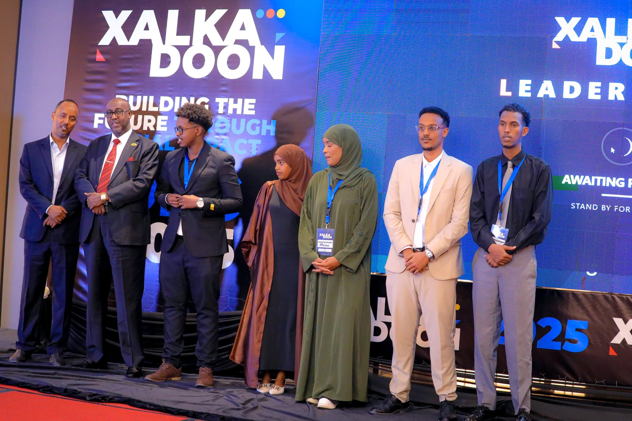 Participants on stage at Xalkadoon 2025